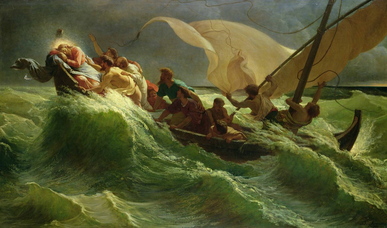 Kristus sover i sin båd af Jules Joseph Meynier