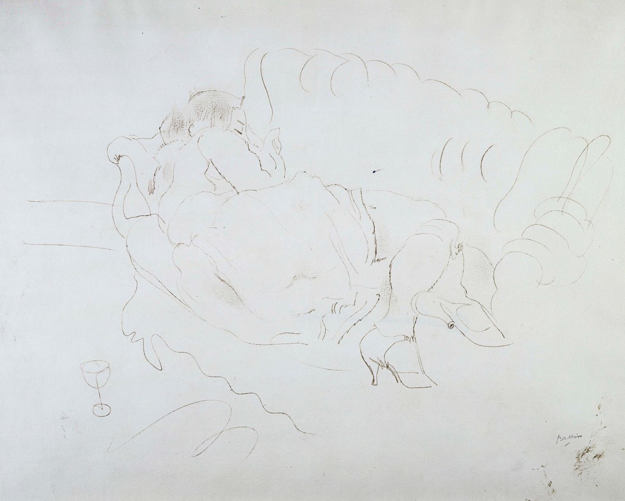 Amerikansk sovende af Jules Pascin