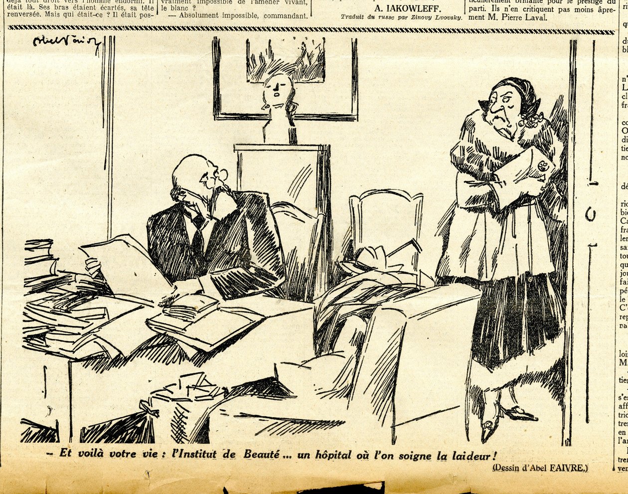 Candid, satirisk i N & B af Jules Abel Faivre