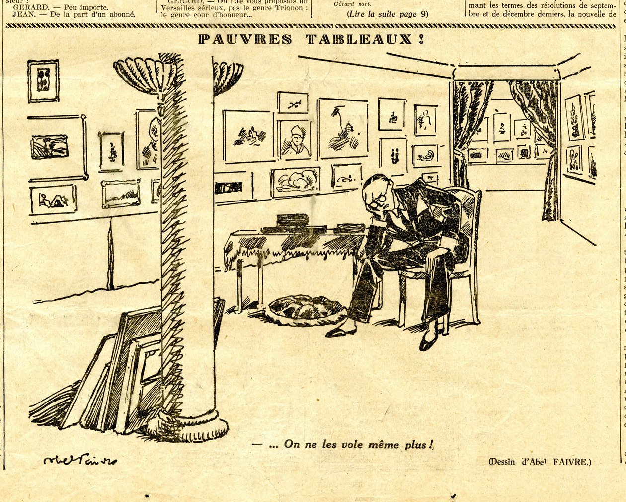 Oprigtig, satirisk i sort/hvid af Jules Abel Faivre
