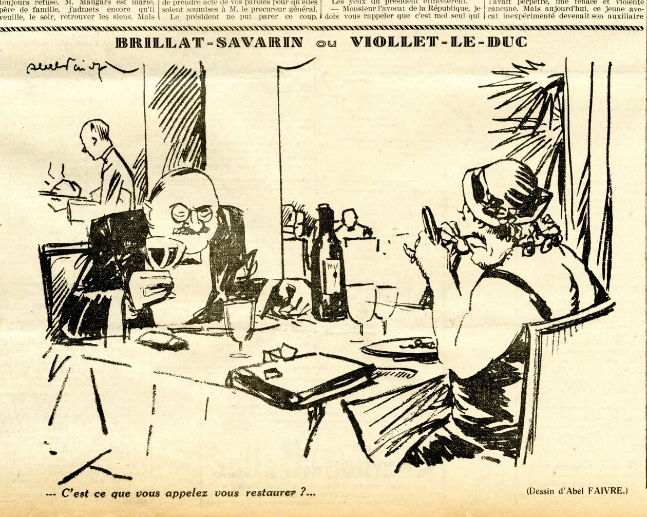 Oprigtig, satirisk i sort/hvid af Jules Abel Faivre