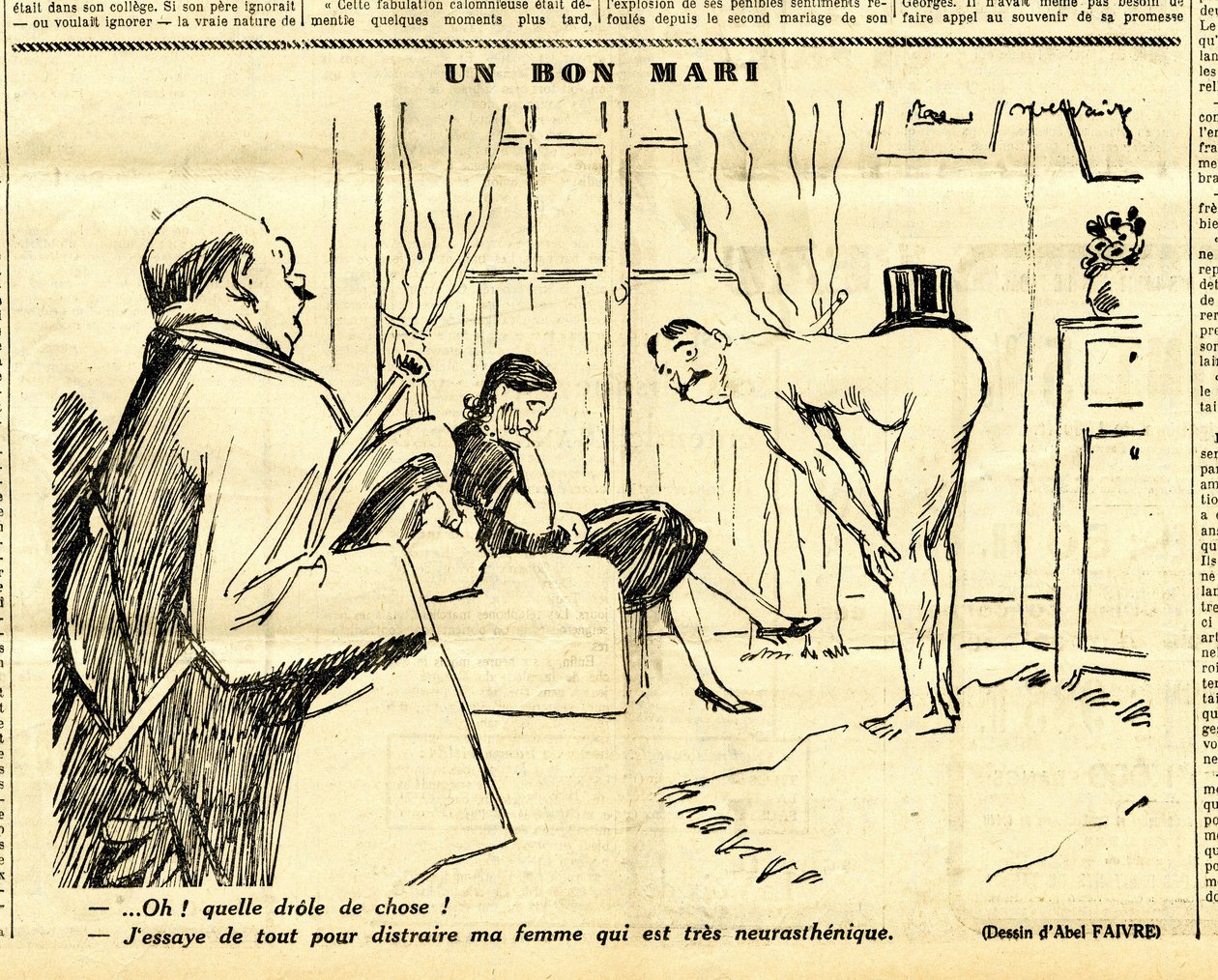 Oprigtig, satirisk i sort/hvid af Jules Abel Faivre