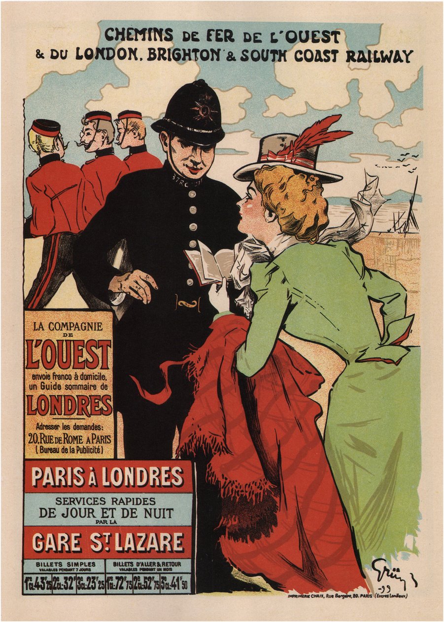 Pariisi Lontoo af Jules Alexandre Gruen or Grun