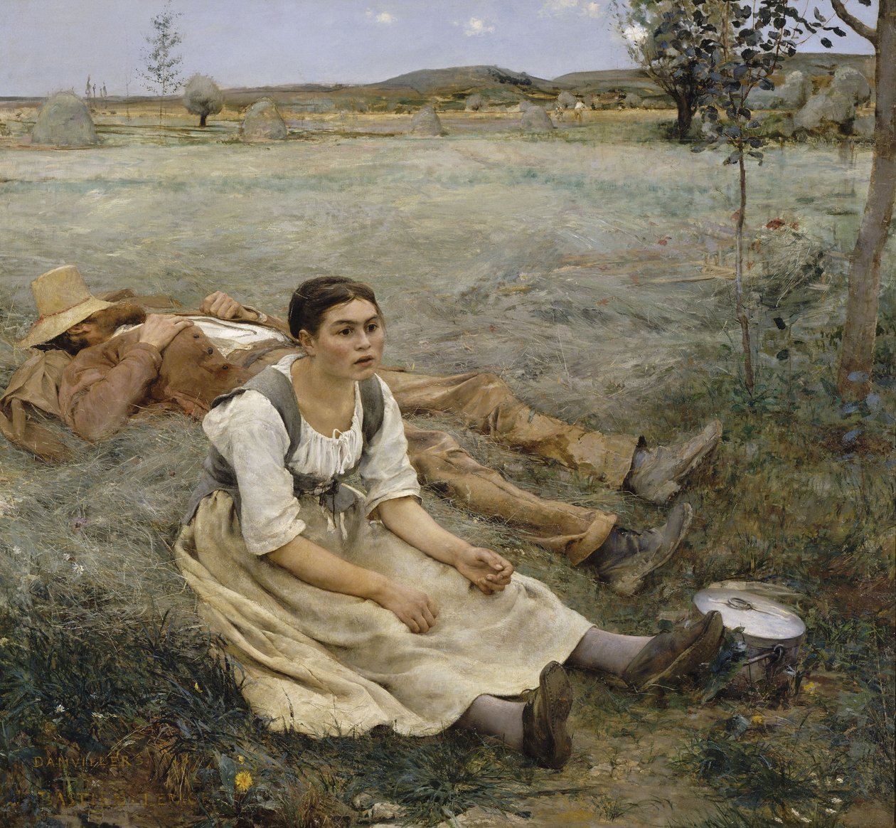 Fransk: Les foins Hay Making af Jules Bastien Lepage