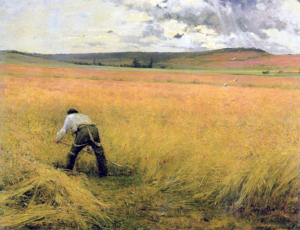 Den modne hvede, 1880. af Jules Bastien Lepage