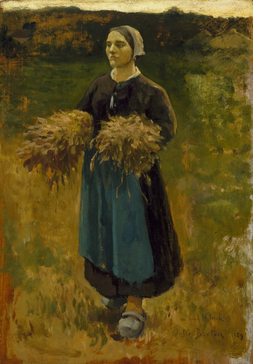 The Gleaner, 1859 af Jules Breton