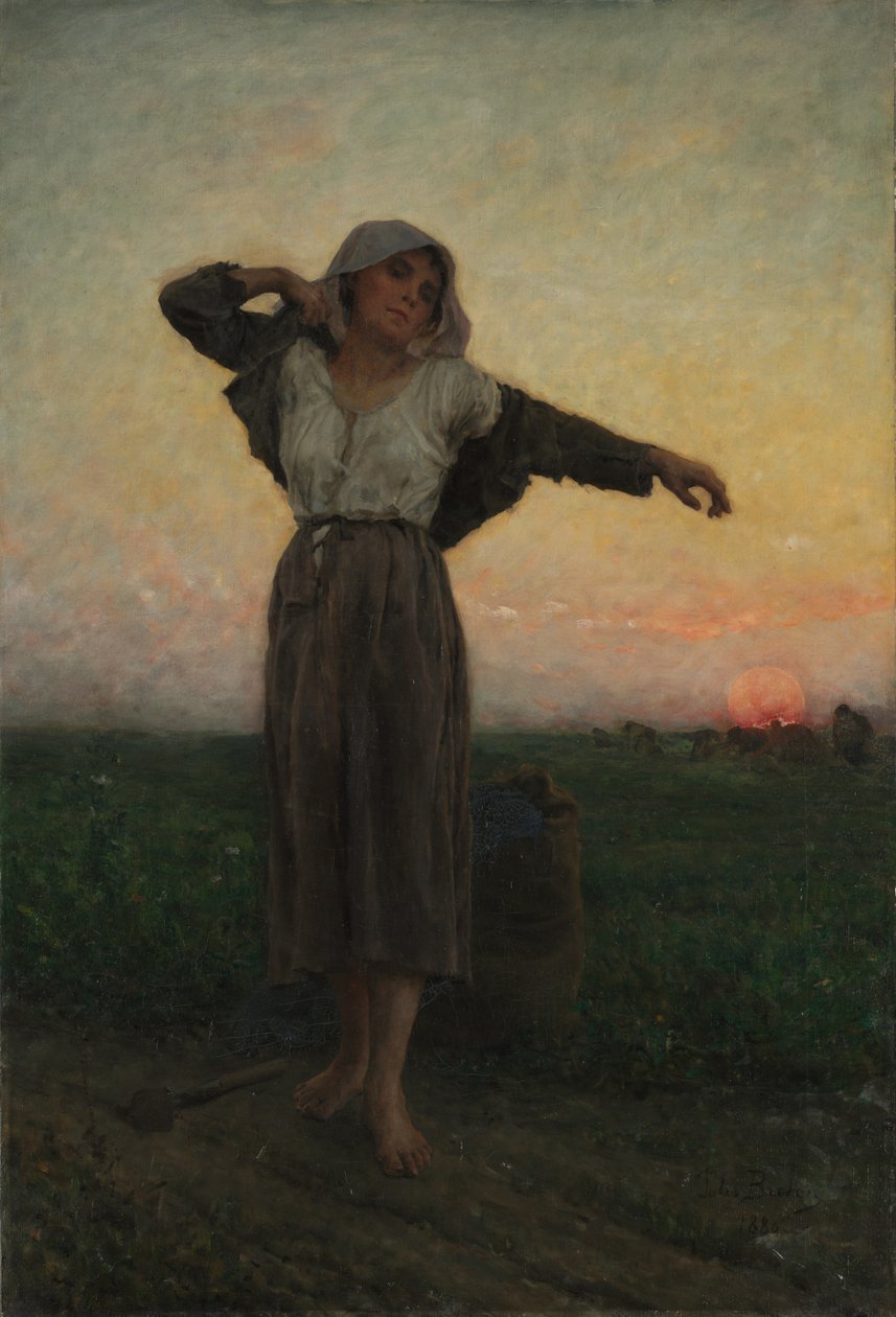 Den trætte skænker, 1880. af Jules Breton