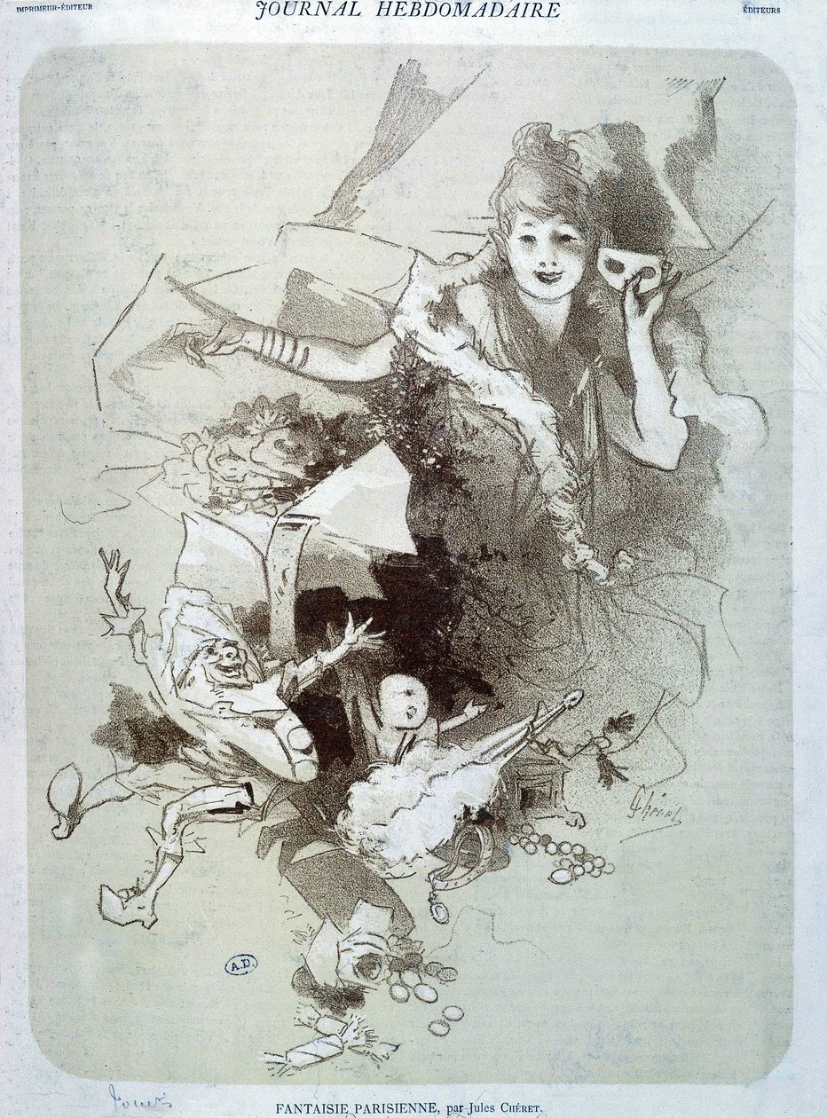 Parisian Fantasy: Puppets - Plakat af Cherret af Jules Cheret