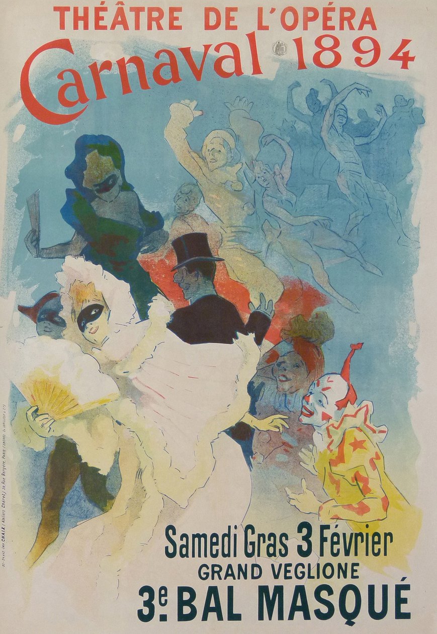 Operateater, karneval 1894, 1894 af Jules Cheret