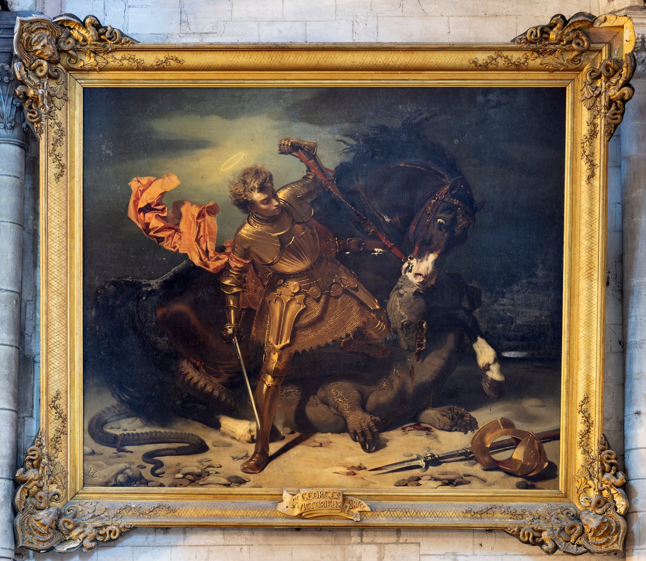 Sankt Georg dræber dragen af Jules Claude Ziegler