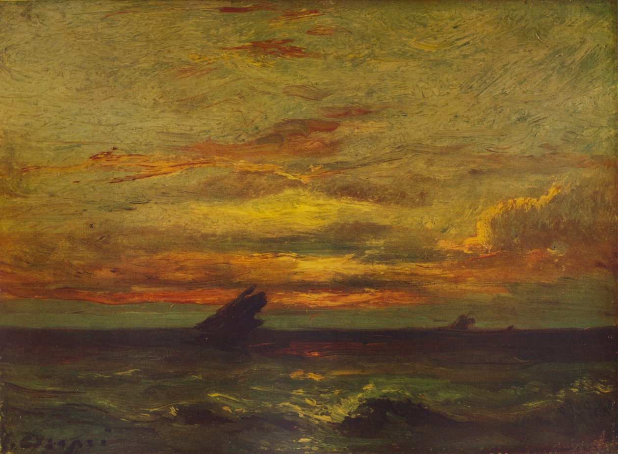 Solnedgang, c1879, 1938 af Jules Dupré