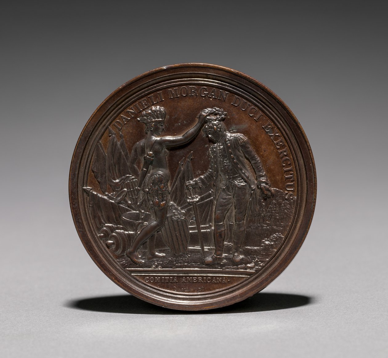 Medalje: Daniel Morgan overse. af Jules Dupré