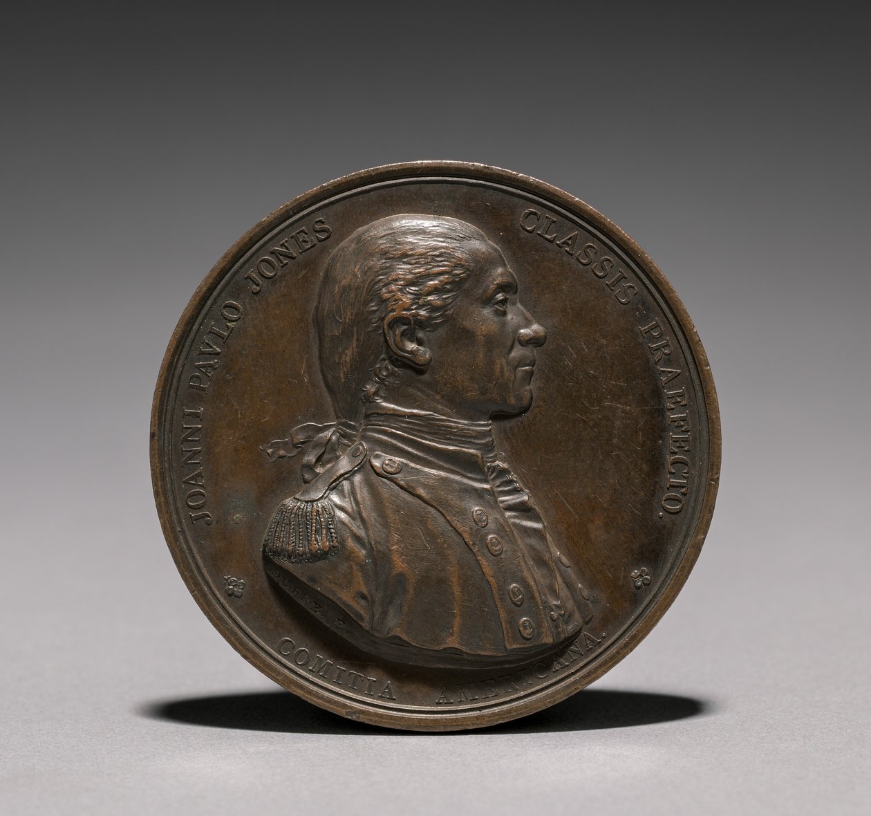 Medalje: John Paul Jones. af Jules Dupré