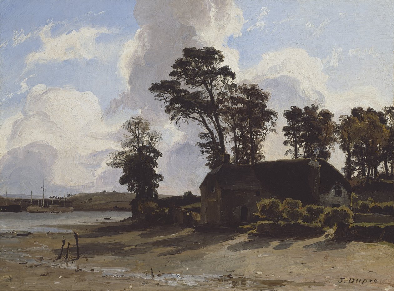 Flodmundingsgården, 1830-35 af Jules Dupré