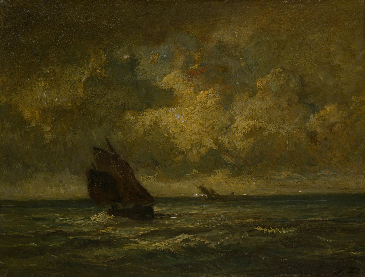 To både i en storm af Jules Dupré