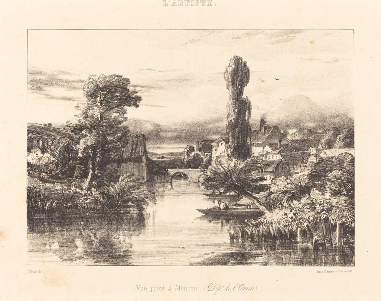 Udsigt ved Alençon af Jules Dupré