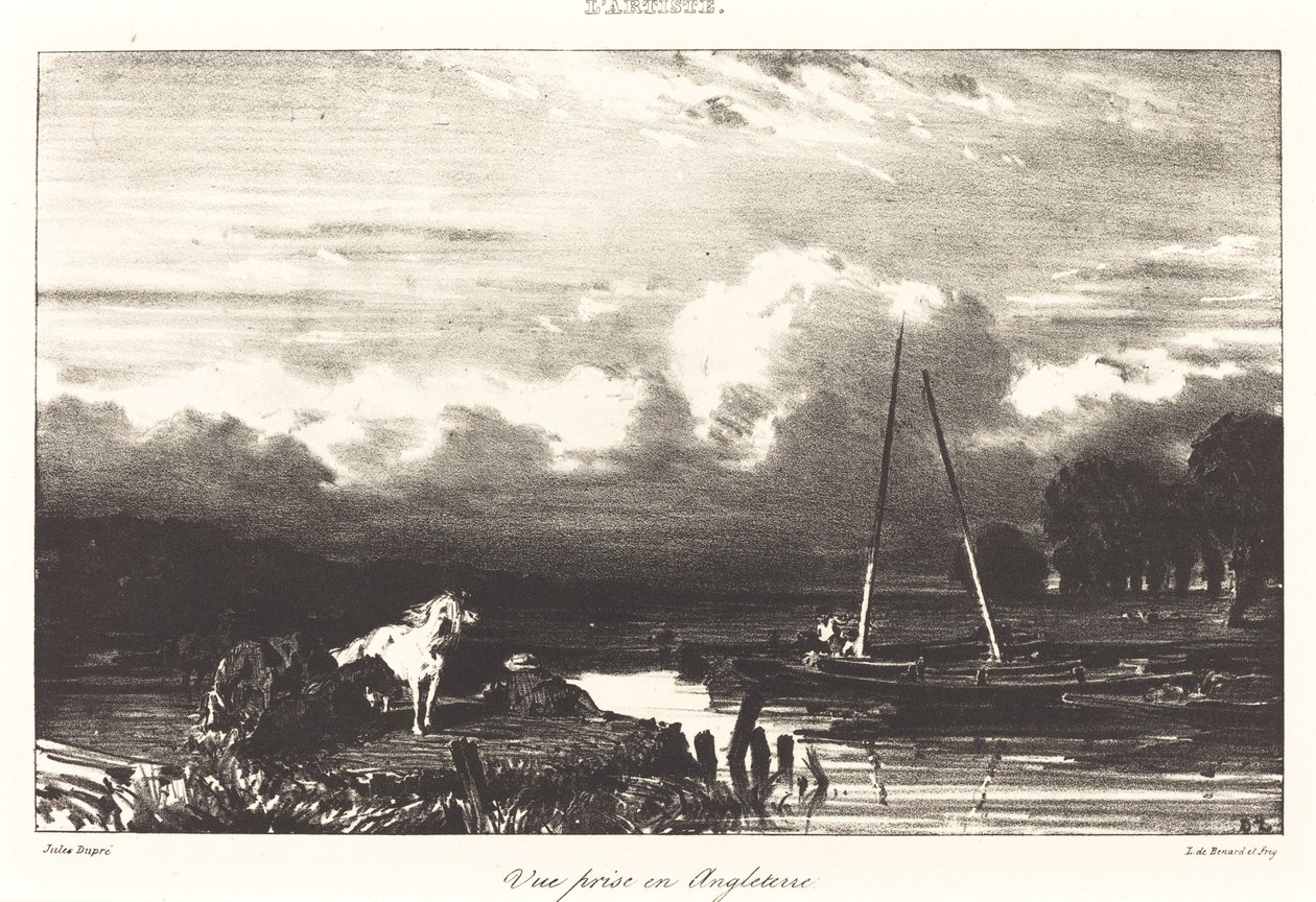 Udsigt i England af Jules Dupré