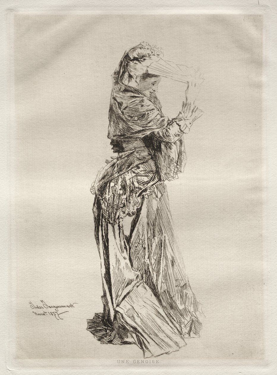 A Genoise, 1877. af Jules Ferdinand Jacquemart