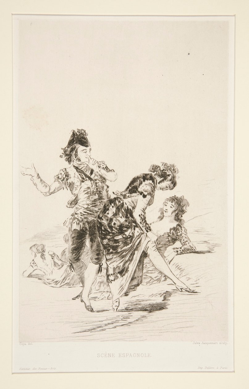 Sc?ne espagnole (spansk scene) af Jules Ferdinand Jacquemart