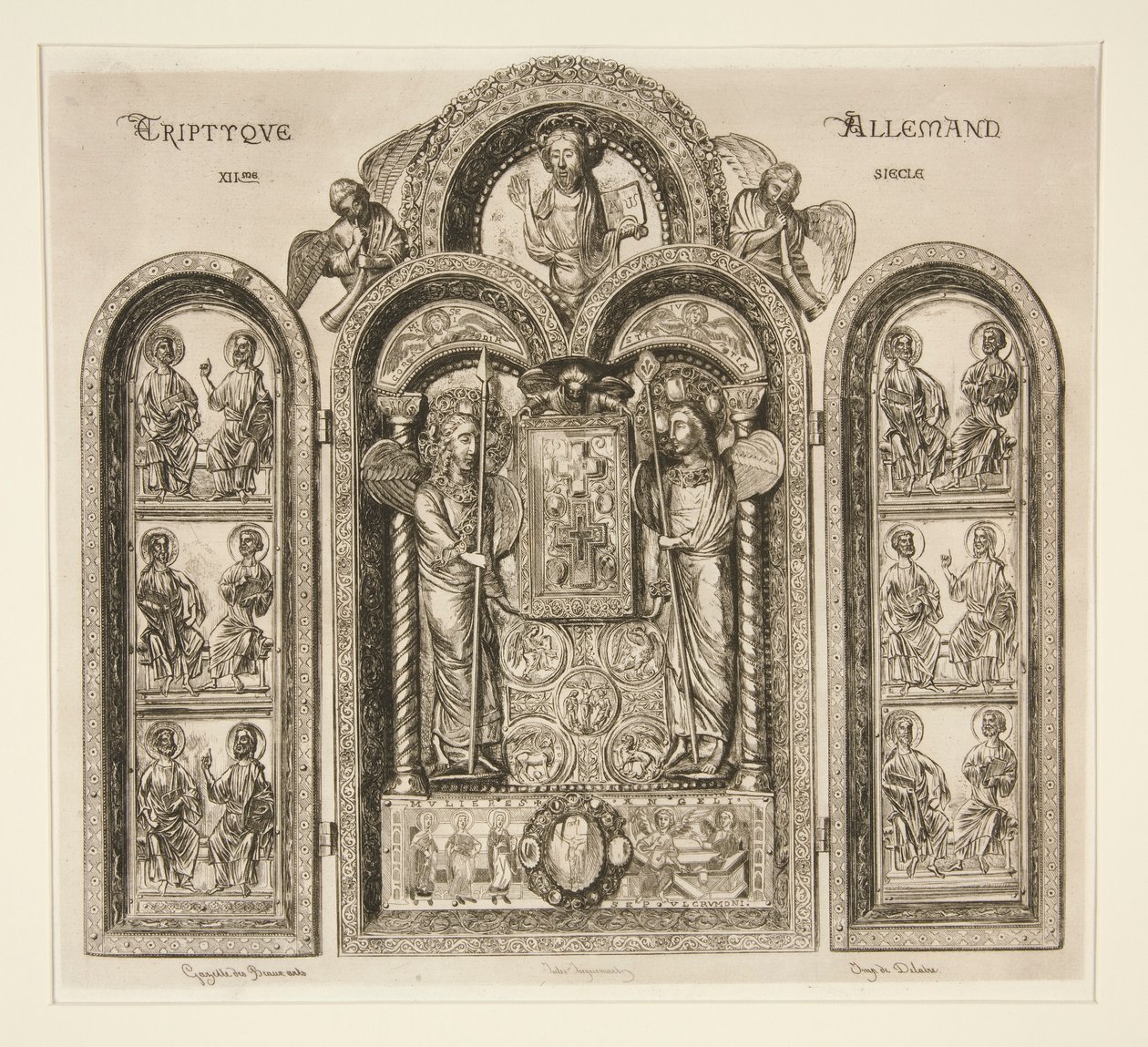 Tysk Triptykon / Xllme af Jules Ferdinand Jacquemart