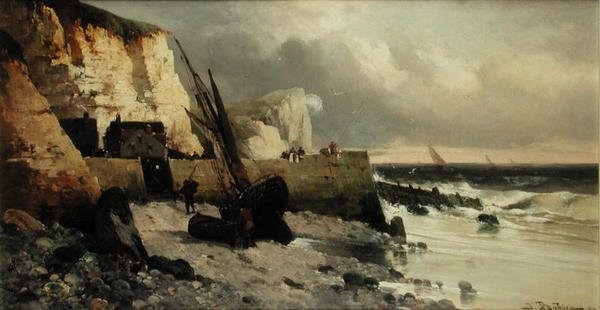 Fiskeri fra en bølgebryder af Jules G Bahieu