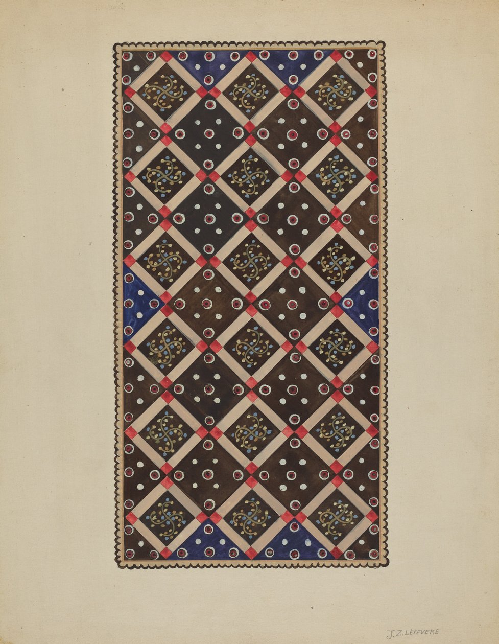 Knap tæppe, ca. 1936. af Jules Lefevere