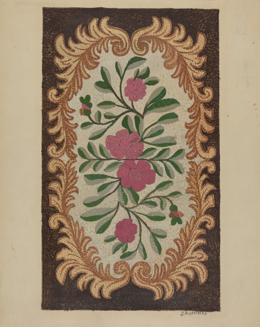 Hooked Rug, ca. 1936. af Jules Lefevere