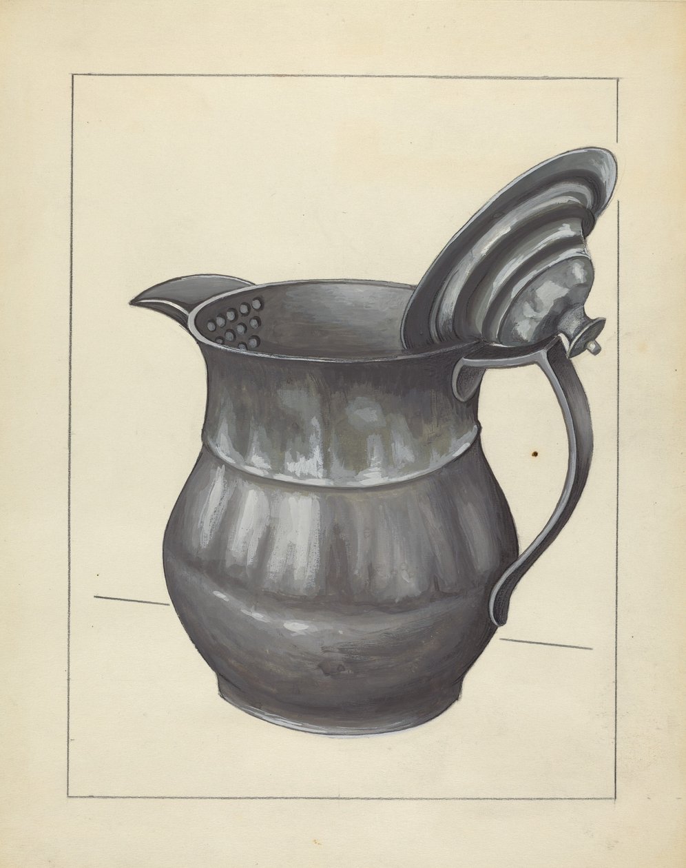Sølv tekande, ca. 1936. af Jules Lefevere