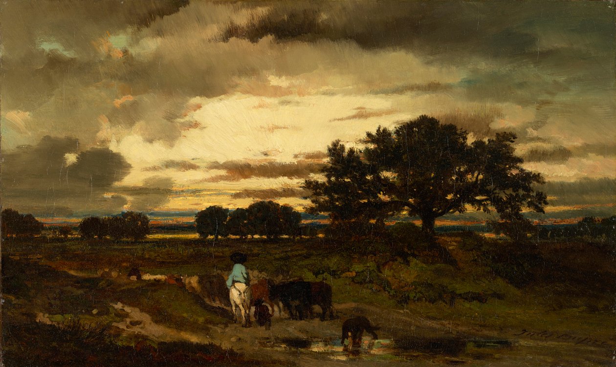 solnedgang af Jules Louis Dupré