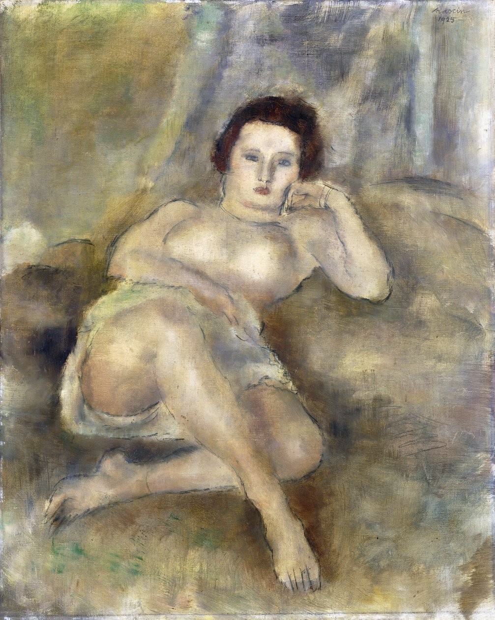 Liggende pige, 1925 af Jules Pascin