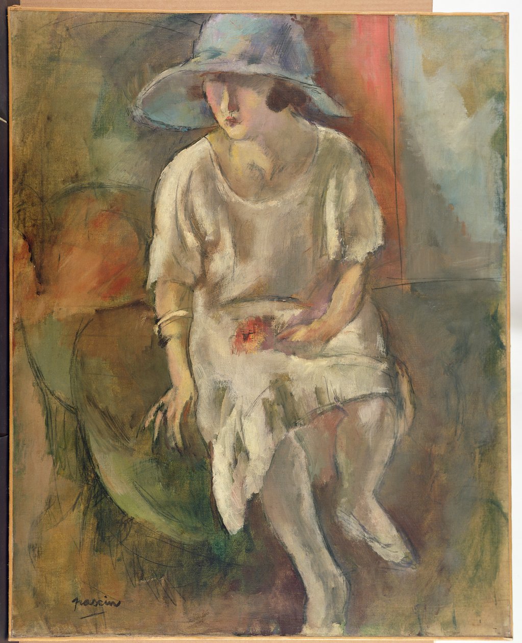Kvinde med hat, ca.1920 af Jules Pascin