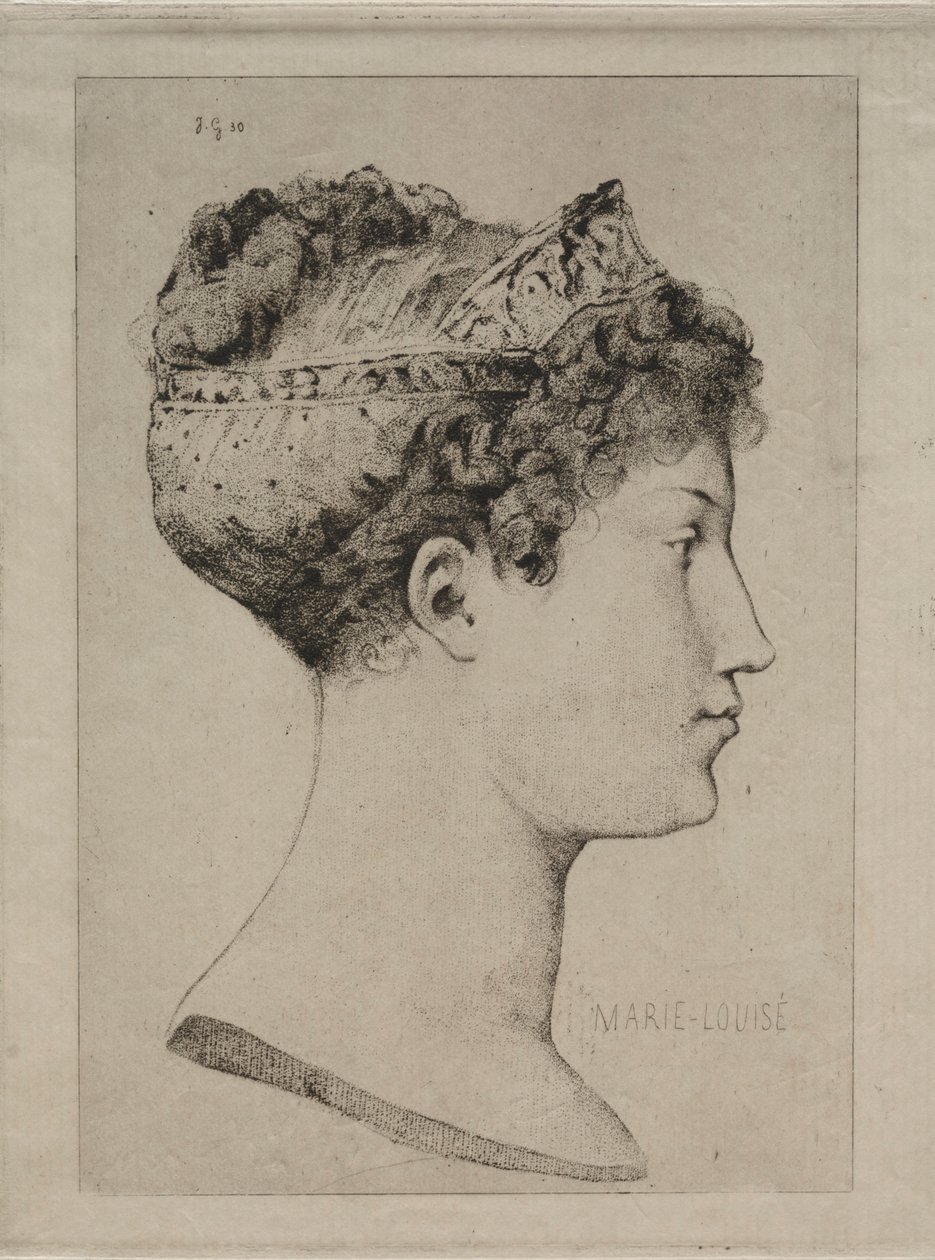 Marie Louise i Profil, 1860. af Jules de Goncourt
