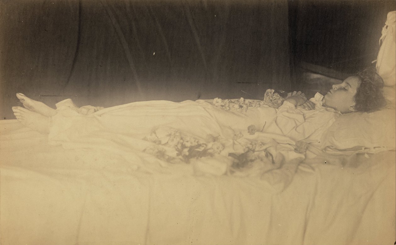 (Studie af et dødt barn) af Julia Margaret Cameron