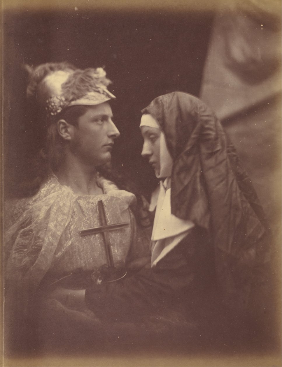 Sir Galahad og Den blege nonne af Julia Margaret Cameron