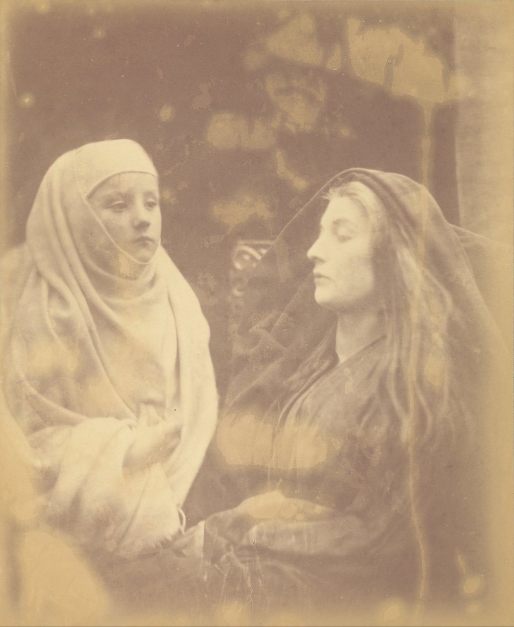 The Little Novice og Queen Guinevere i Holy House på Almesbury af Julia Margaret Cameron