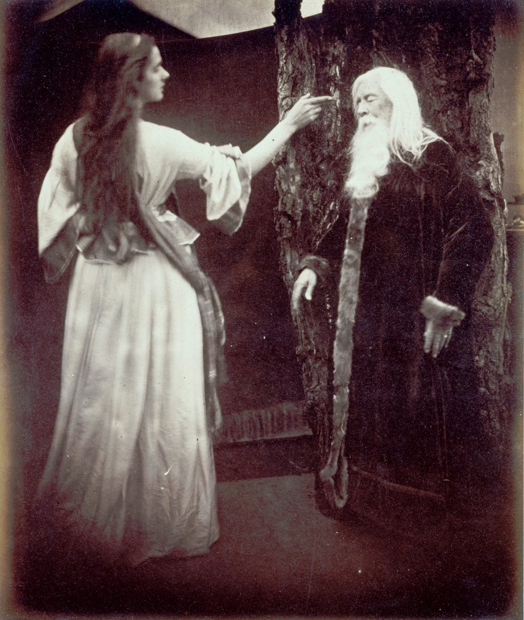 Vivien og Merlin af Julia Margaret Cameron