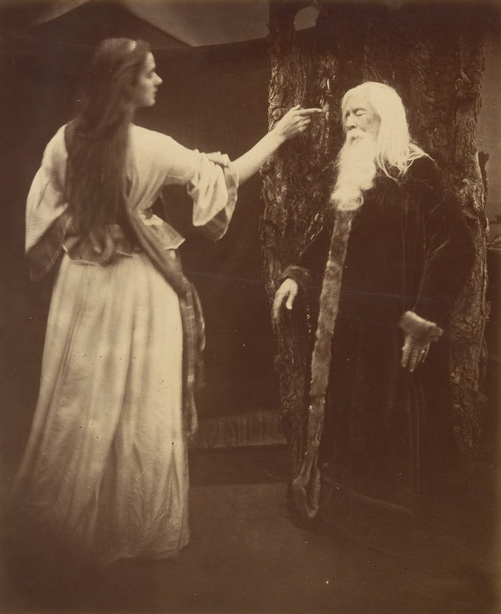 Vivien og Merlin, 1874. af Julia Margaret Cameron