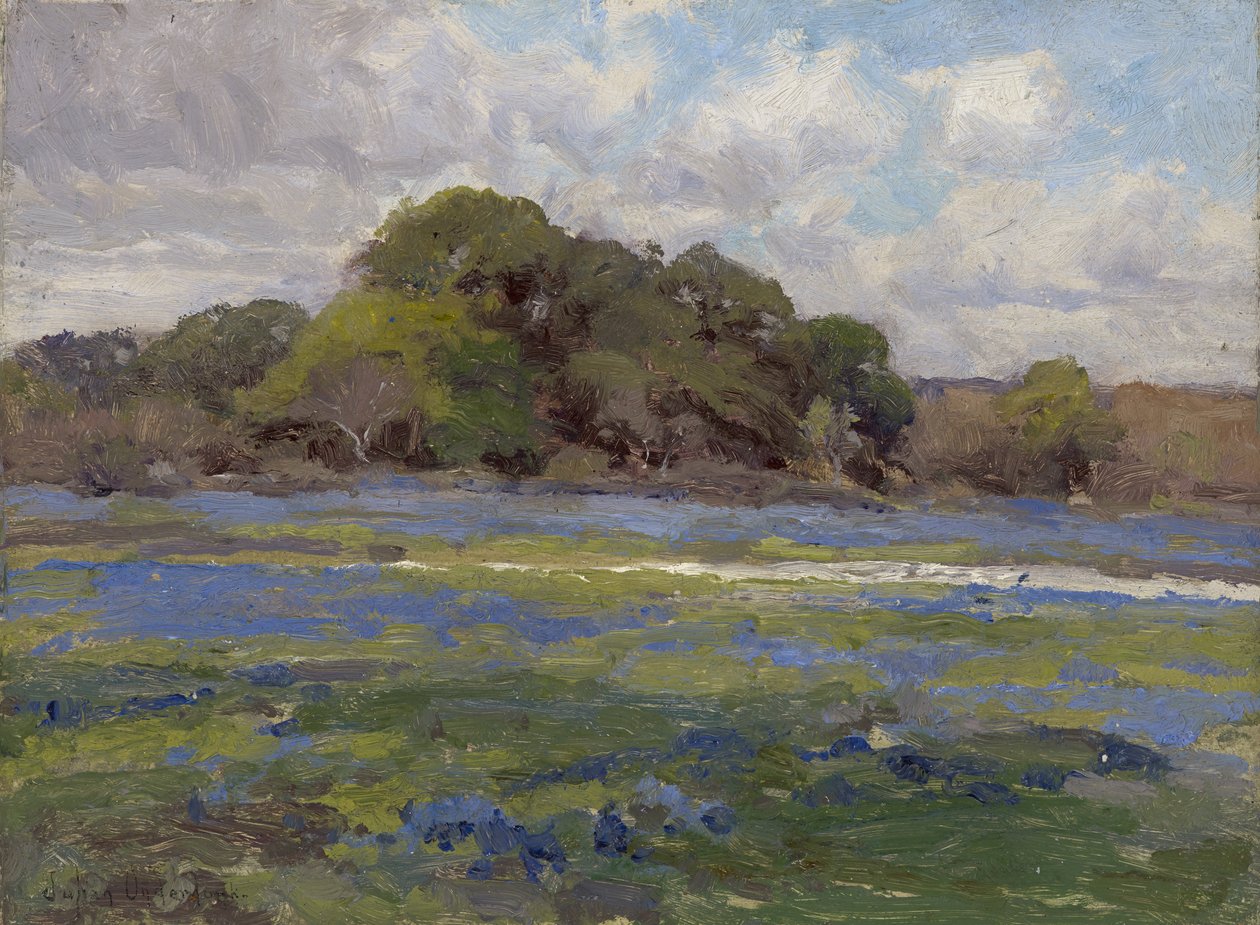 En vej gennem Bluebonnets, ca. 1919 af Julian Onderdonk