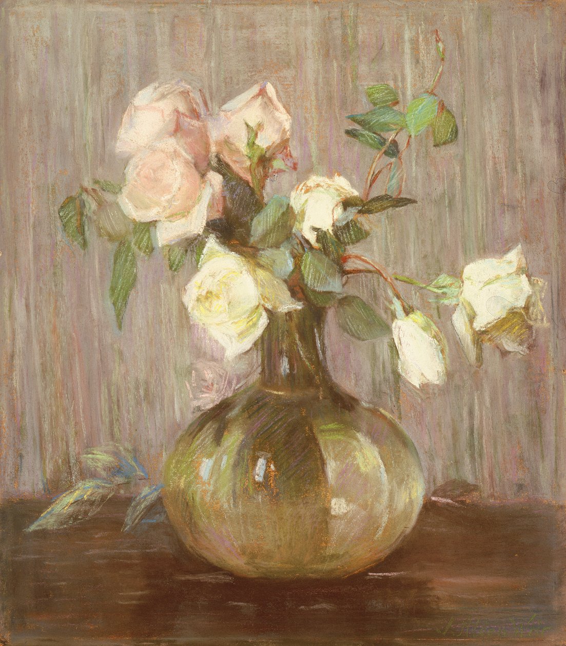 En vase med roser, ca. 1880