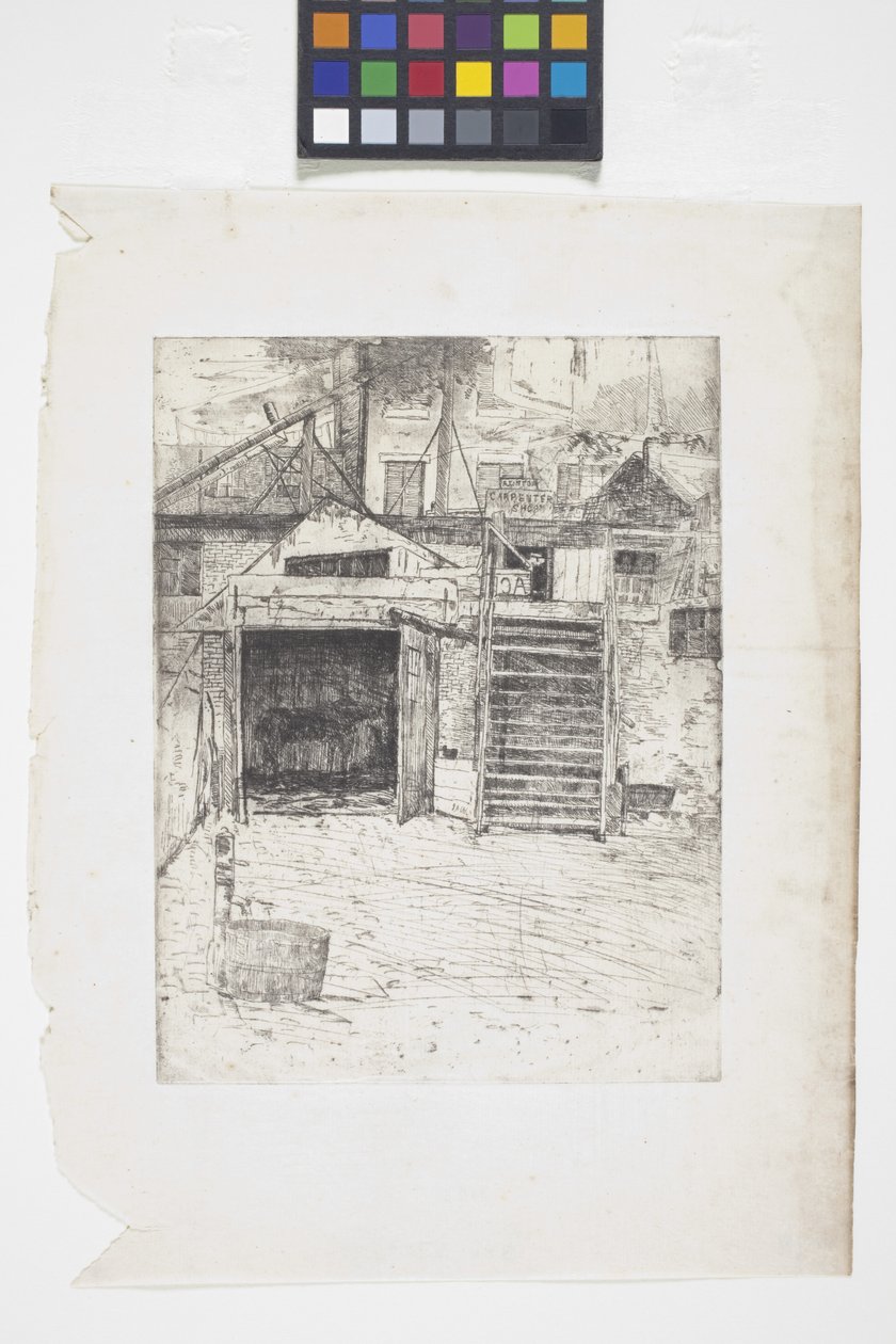Tømrerforretningen (ætsning) af Julian Alden Weir