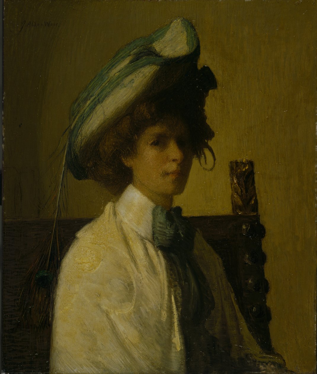 Påfuglefjeren, c.1907-08 af Julian Alden Weir