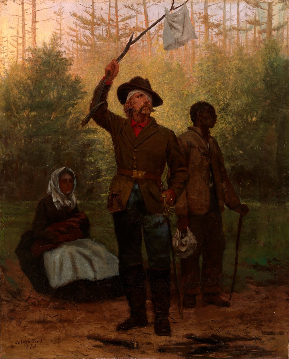 Overgivelse af en konfødereret soldat, 1873. af Julian Scott
