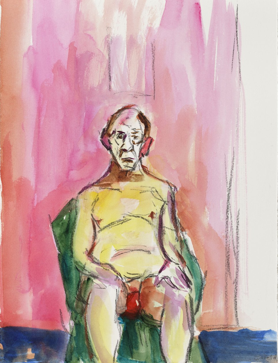 Mand nøgen, 2015, af Julie Held