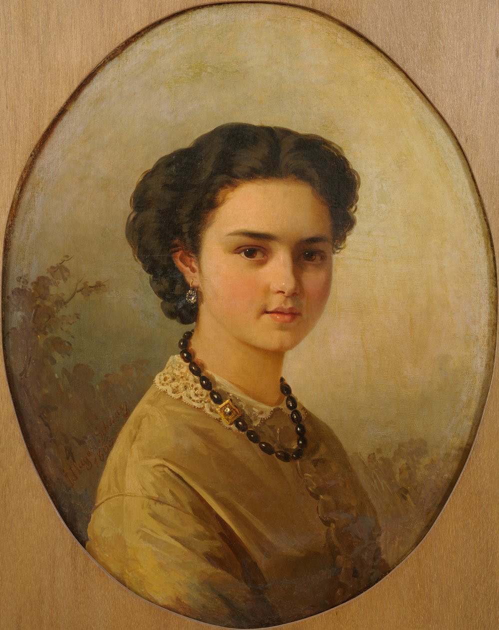 Portræt af en dame af Julie Wilhelmine Hagen Schwarz