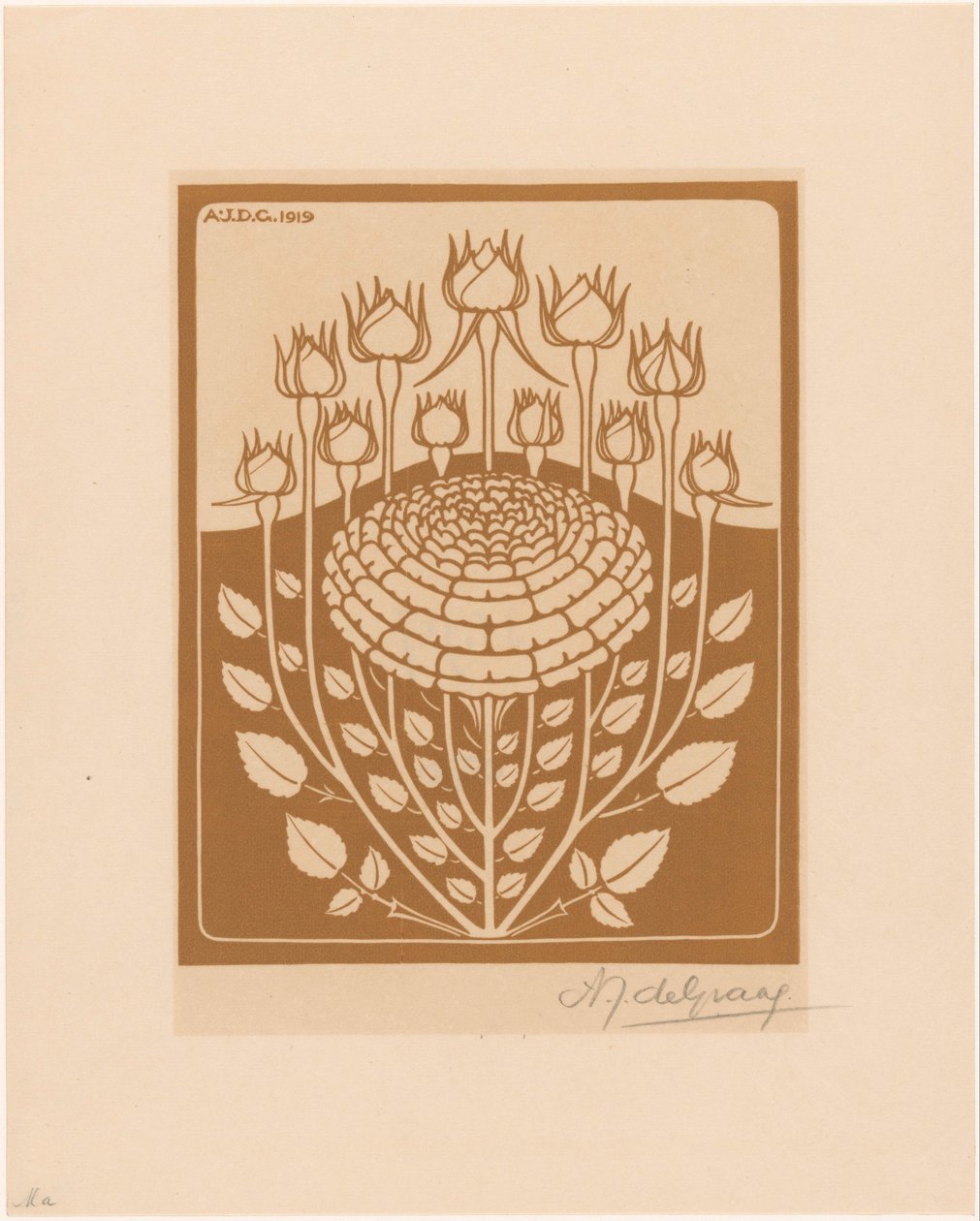 Rosenbusk af Julie de Graag (signed by artist)