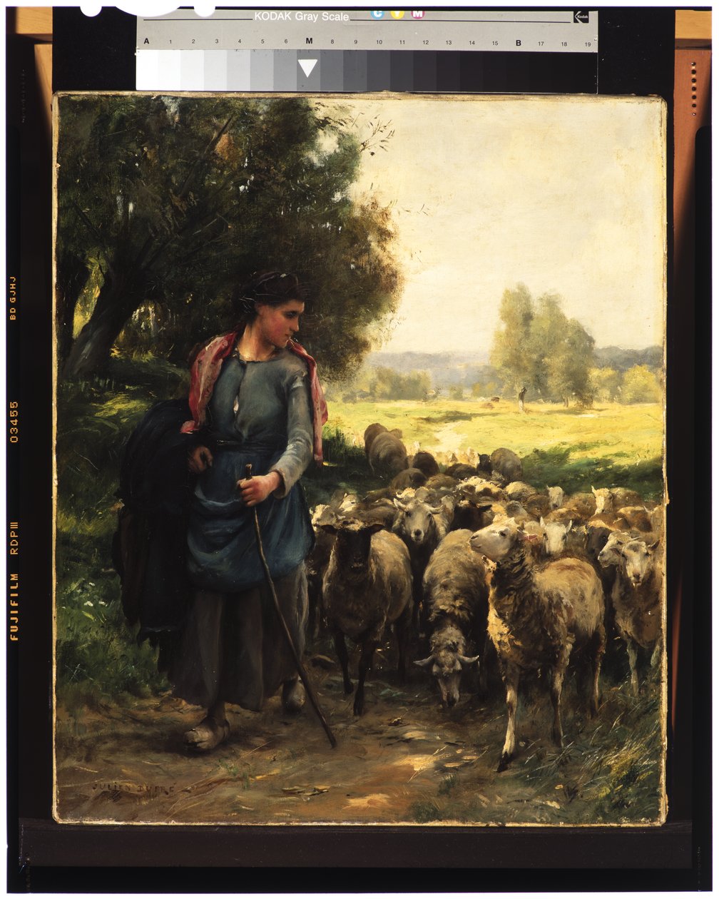 Den unge hyrdinde, ca.1900 af Julien Dupre