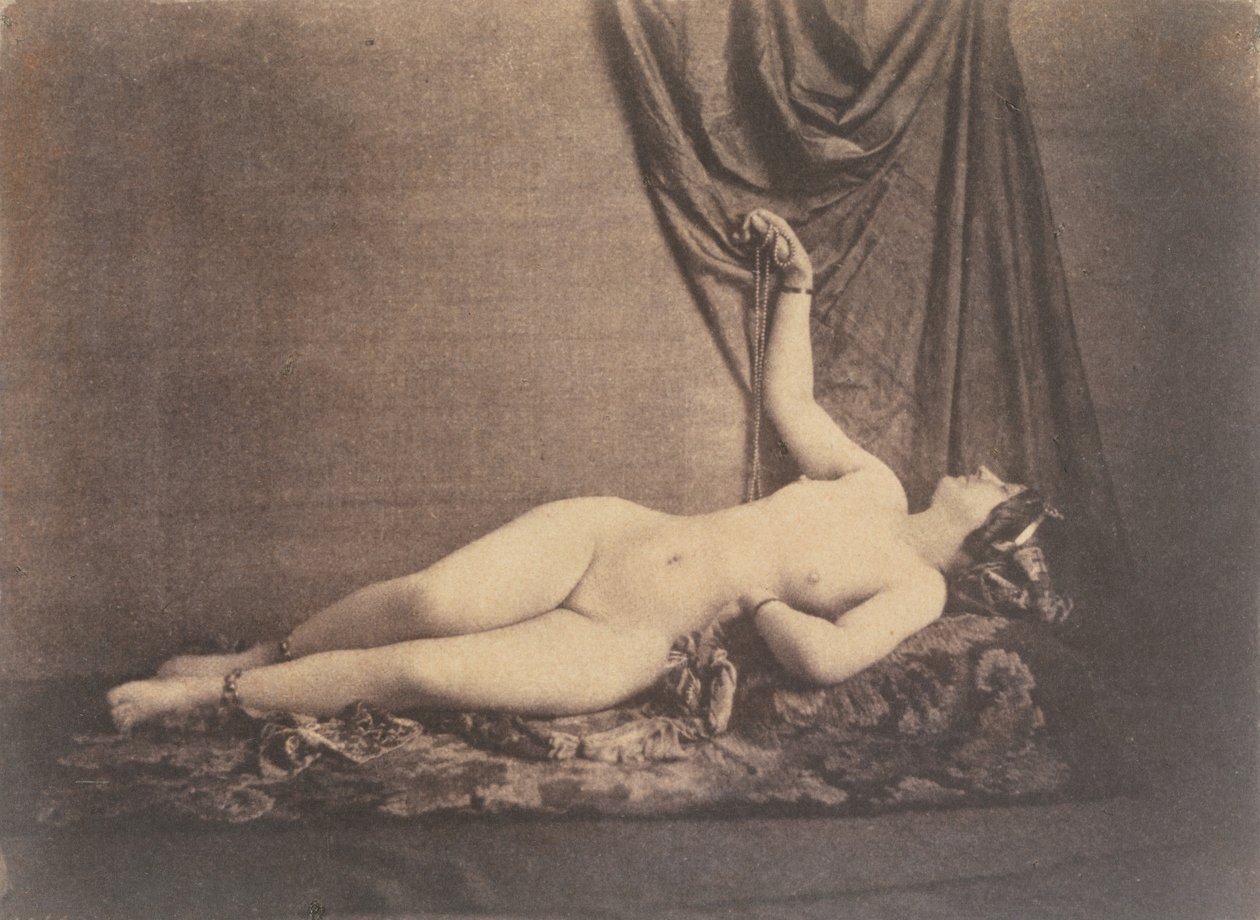 [Liggende nøgen kvinde], ca. 1853. af Julien Vallou de Villeneuve