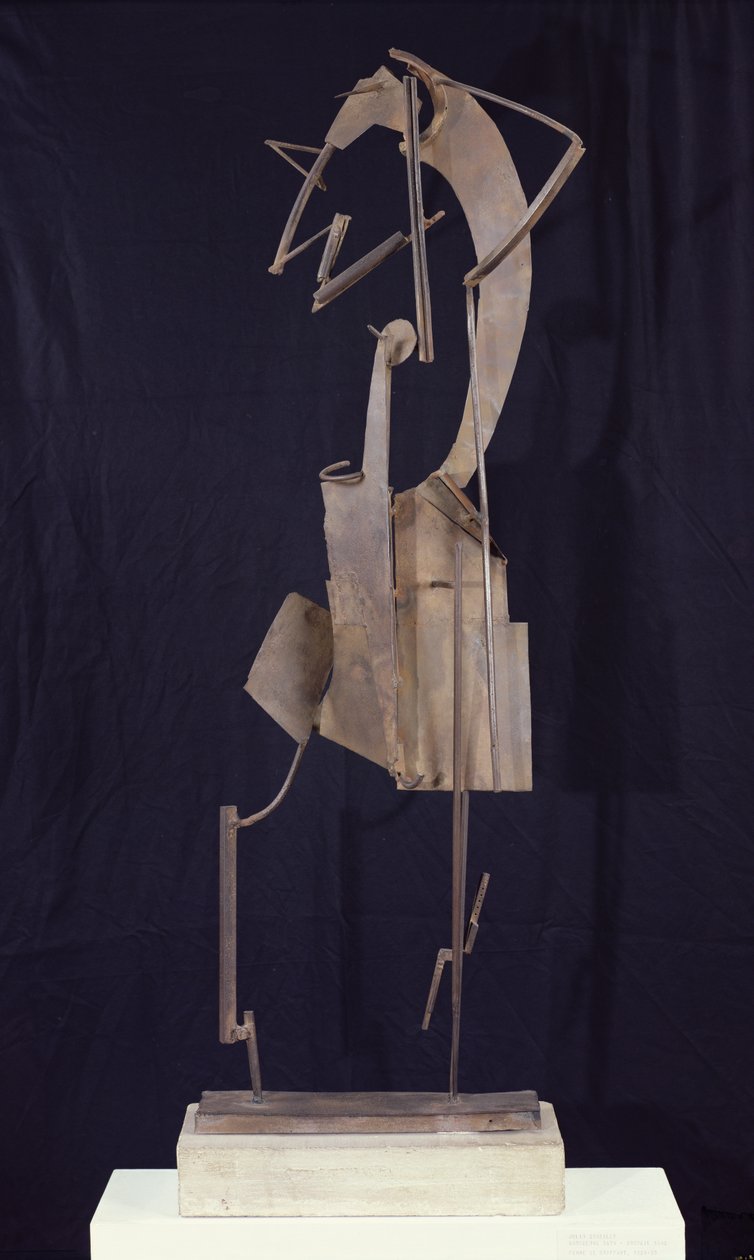 Kvinde arrangerer sit hår, 1929-30 (metal) af Julio Gonzalez