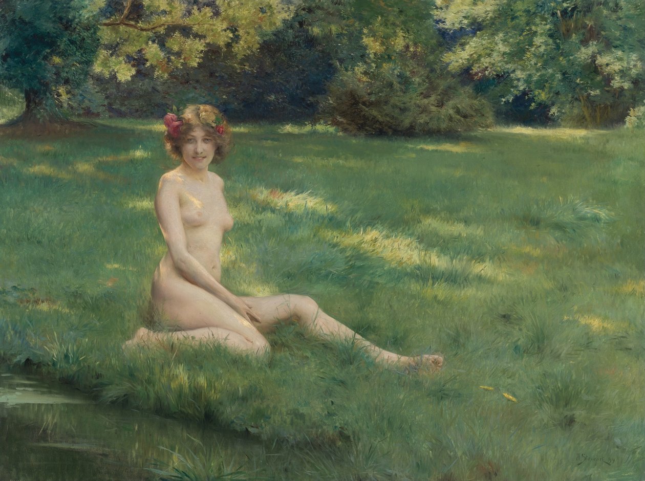 Engelsk: The Laughing Maidn af Julius Leblanc Stewart