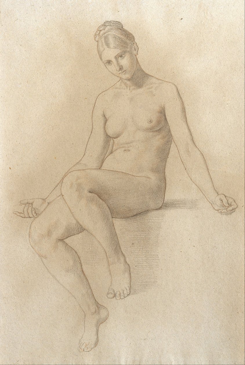 Kvindelig nøgen af Julius Schnorr von Carolsfeld